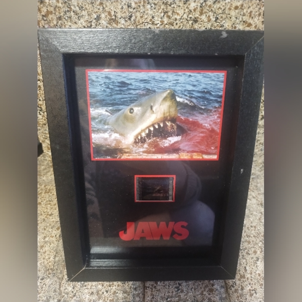 Blockbuster Exclusive Jaws Movie Senitype Framed Picture